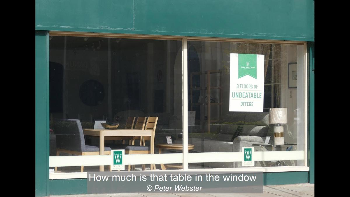 23_How much is that table in the window_Peter Webster